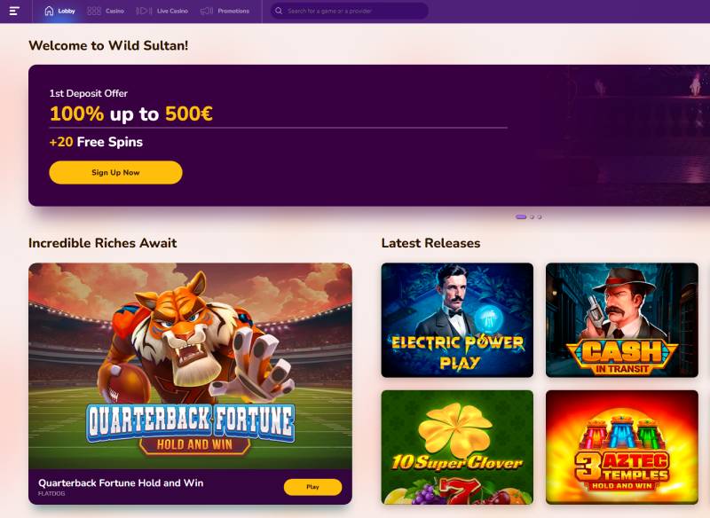 Turbo Mines no site do Wild Sultan Casino